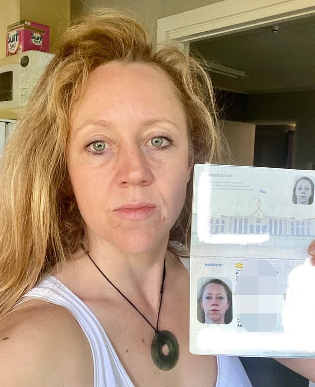Immigration officials refused to let Sydney mother Lindsey Gray (pictured) board a plane to New Zealand after they found minor damage to her Australian passport