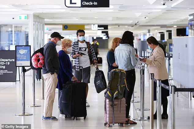 Ms Gray has since issued a stark warning to other travellers, urging them to check the photo page of their passport for even the most minor damage (pictured, passengers in Sydney)