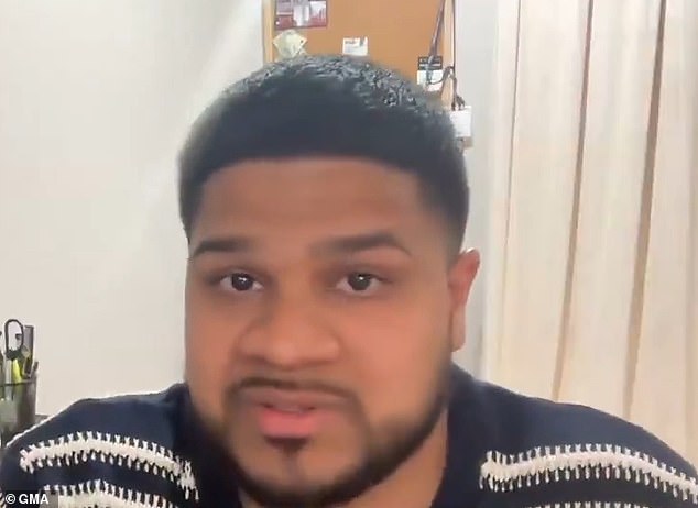 Passenger Jairam Dookoo, who was on Dali's first flight to Paris, said the stowaway initially pretended to try and find her documents 'for 10 minutes' before arguing with airline staff