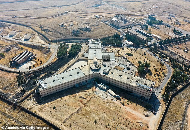 An aerial view of the Sednaya Military Prison after armed groups, opposing Syria's Bashar al-Assad regime take control in Damascus. The prison was the epicentre of this systematic terror where huge numbers of detainees were subjected to all manner of inhumane treatments and executed