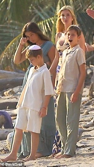 Ivanka is seen with her kids