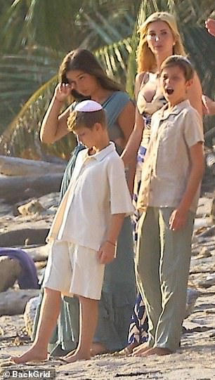 The couple, along with their three kids Arabella, 13, Joseph, 10, and Theodore, eight, have been enjoying a lavish vacation with the Kushners over the last few days