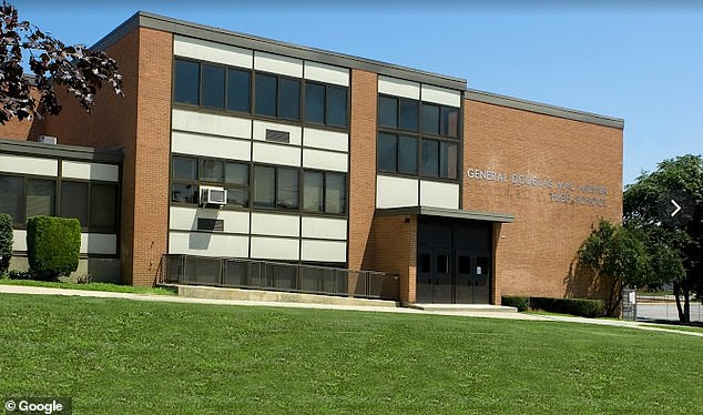 Dozens of attendees and graduates of the local General Douglas MacArthur High School (pictured in a stock image) had gone to the police to reveal that perfectly innocent pictures of them on social media were being digitally doctored alongside horrific messages encouraging users to 'rape' and in other ways degrade them