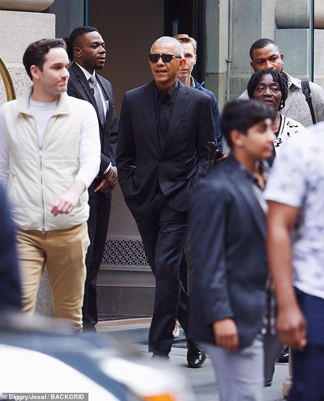 Obama was spotted alongside his sister Auma