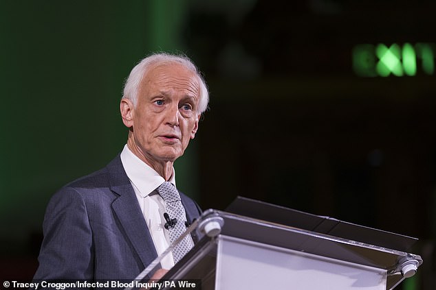Sir Brian Langstaff, chairman of the Infected Blood Inquiry