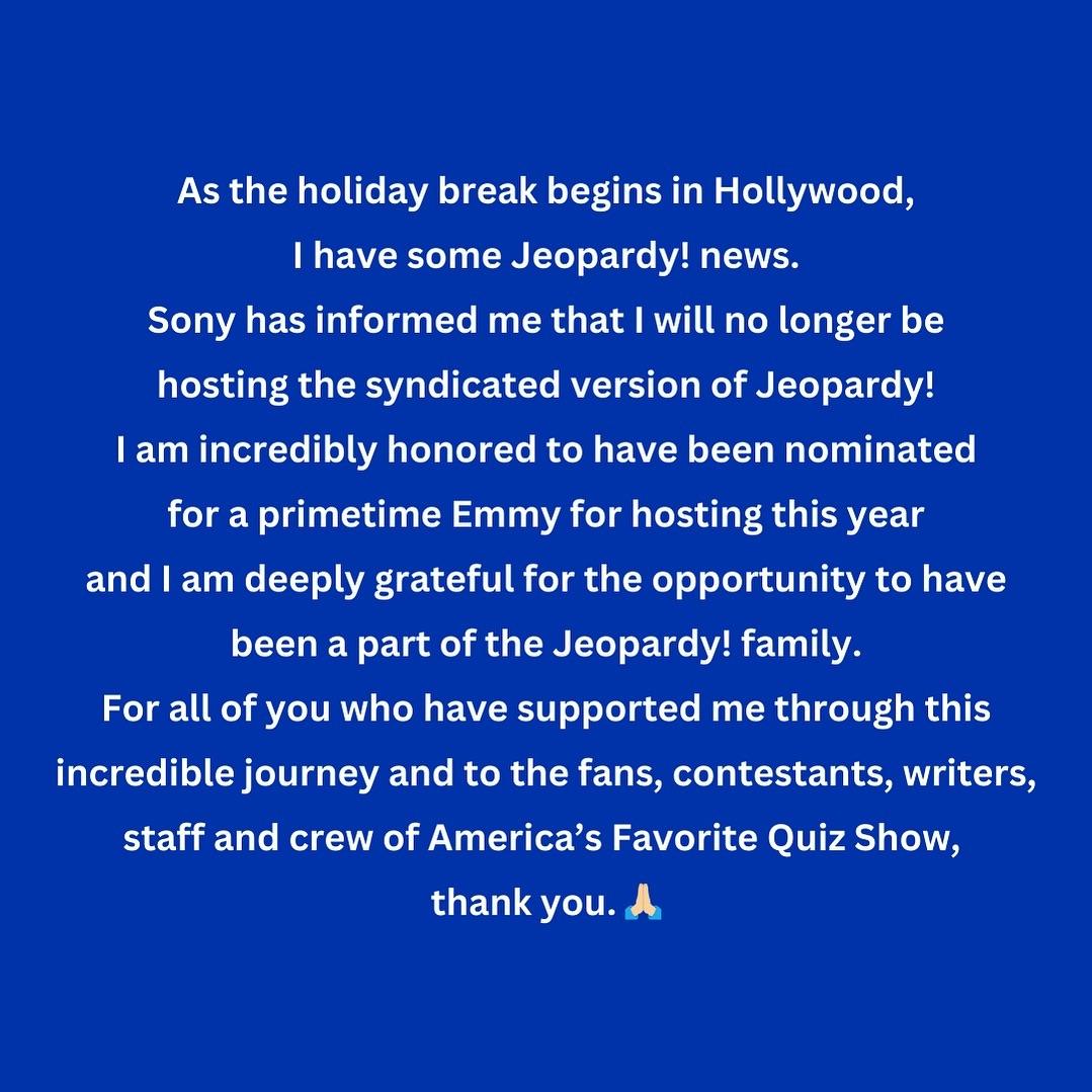 Mayim Bialik No Longer The Host Of 'Jeopardy!'