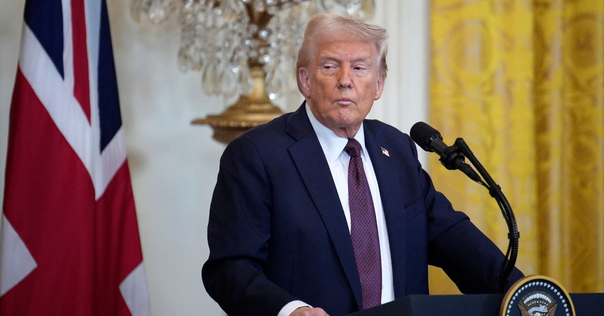President Donald Trump at a press conference at the White House in Washington on February 27, 2025 (Yuri Gripas/Abaca/Sipa USA; via AP Images)