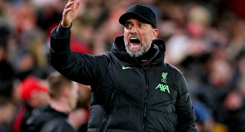Jurgen Klopp FUMES at Anfield crowd as he furiously waves his arms in the air at the negativity heard from the stands after Liverpool went behind against Luton