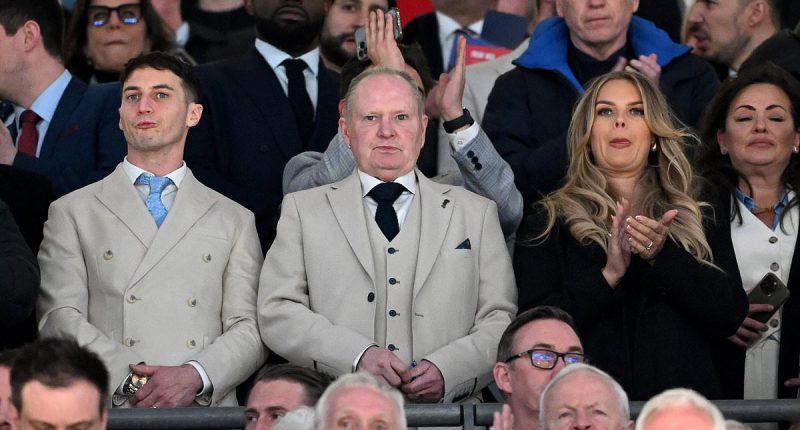 England legend Paul Gascoigne watches the Three Lions' friendly against Brazil at Wembley from the stands as he joins several members of the Euro 96 squad for touching tribute to Terry Venables