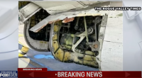 External panel missing on Boeing plane