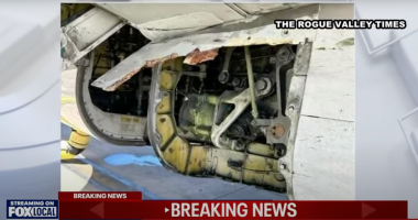 External panel missing on Boeing plane