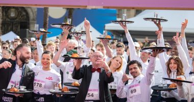 Fastest waiters in Paris compete in ‘coffee run’ street race | Arts and Culture