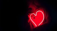 Heart-shaped Red Neon Signage