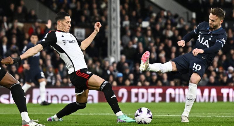 Fulham midfielder Sasa Lukic gets the better of Tottenham's James Maddison and warns he will repeat the trick if they meet in Serbia's Euro 2024 clash against England
