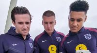 Gareth Southgate's Three Lions take on the 'Merged Faces' challenge ahead of their friendly match against Brazil... but can YOU guess the mixed-up England stars?