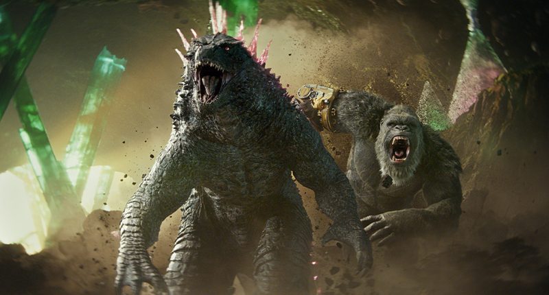 GODZILLA and KONG in Warner Bros. Pictures and Legendary Pictures’ action adventure “GODZILLA x KONG: THE NEW EMPIRE,”