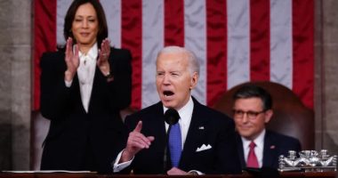 Joe Biden attacks Donald Trump on ‘democracy and freedom’ in fiery State of the Union speech
