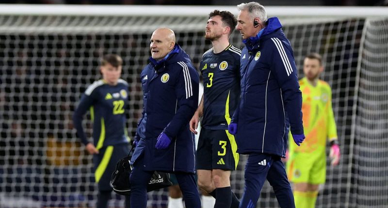 Liverpool hopeful Andy Robertson has not suffered a serious injury as they await scan results on his ankle after the defender limped off in Scotland friendly defeat