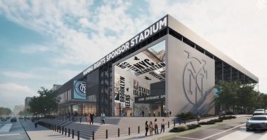 New York City FC release stunning video of 'The Cube' - a seven story front door for The Big Apple's first-ever soccer stadium opening in 2027 for the Major League Soccer team