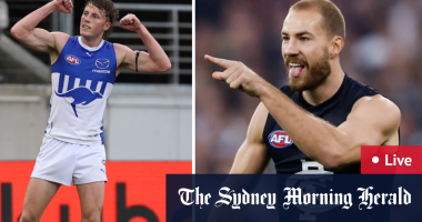 North Melbourne Kangaroos v Carlton Blues; Fremantle Dockers v Adelaide Crows scores, results, fixtures, teams, tips, games, how to watch