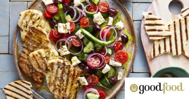 RecipeTin Eats’ marinated chicken breast with Greek salad