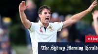 Second Test day three LIVE: Australia set 279 for victory after late New Zealand collapse