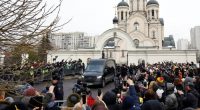 Thousands defy Kremlin to show up at Alexei Navalny’s funeral