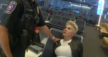 Video of drunk Karen arrested at Dallas airport, mocks penis size of police