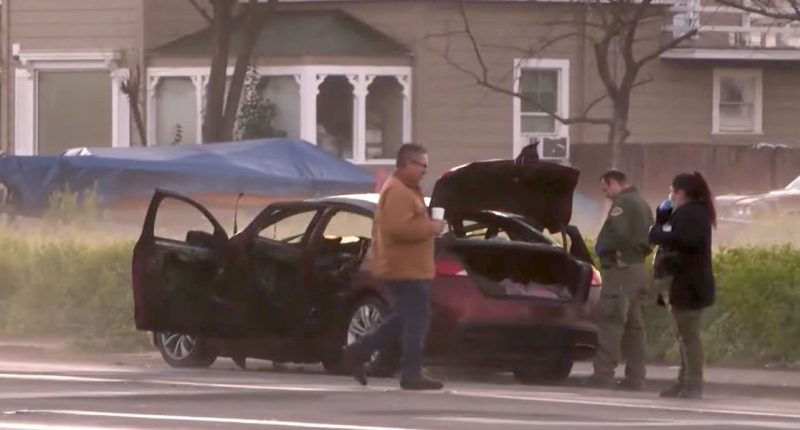 Woman's 70-year-old boyfriend arrested after her body is found in trunk of car set on fire, California police say