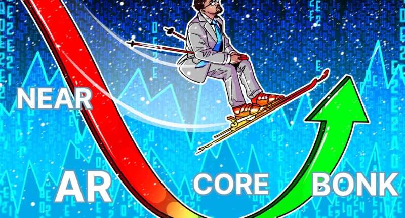 Bitcoin’s range-bound action puts eyes on NEAR, AR, CORE and BONK