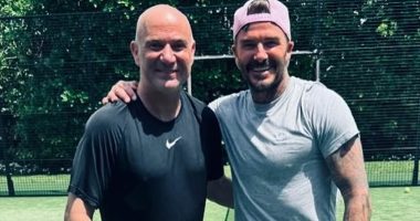 David Beckham left star struck from 'bucket list moment' after meeting an all-time tennis great Andre Agassi in Miami: 'Wow, what a morning!'