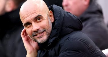 Pep Guardiola jokes about supporting Man United while they face Liverpool, as a victory for Erik ten Hag's team could help Man City in the race for the Premier League title.