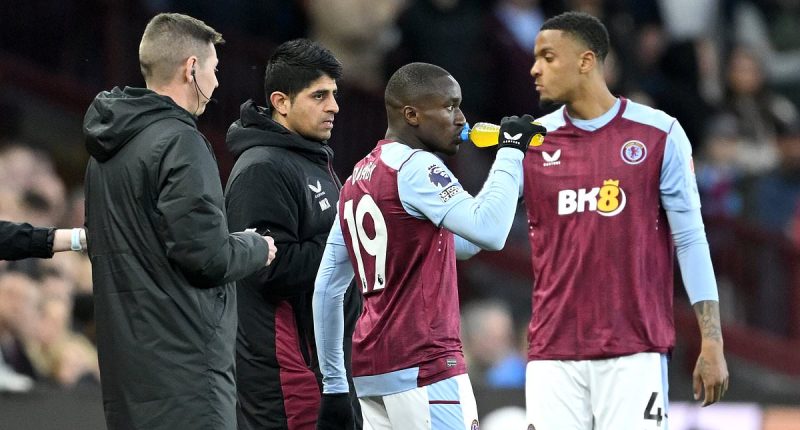 Premier League game between Aston Villa and Wolves is briefly paused to allow Moussa Diaby and Rayan Ait-Nouri to break their fast during Ramadan