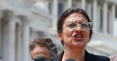 Rashida Tlaib flips out when asked to condemn 'Death to America' chants by anti-Israel protesters in her district