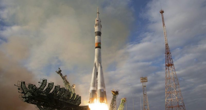 Russian Soyuz spacecraft with 3 astronauts docks at the International Space Station