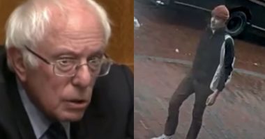 Security video captured man lighting door on fire at Bernie Sanders' office in Vermont