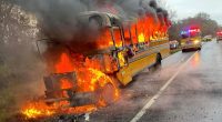 Students, driver escape moments before NJ school bus bursts into flames on highway