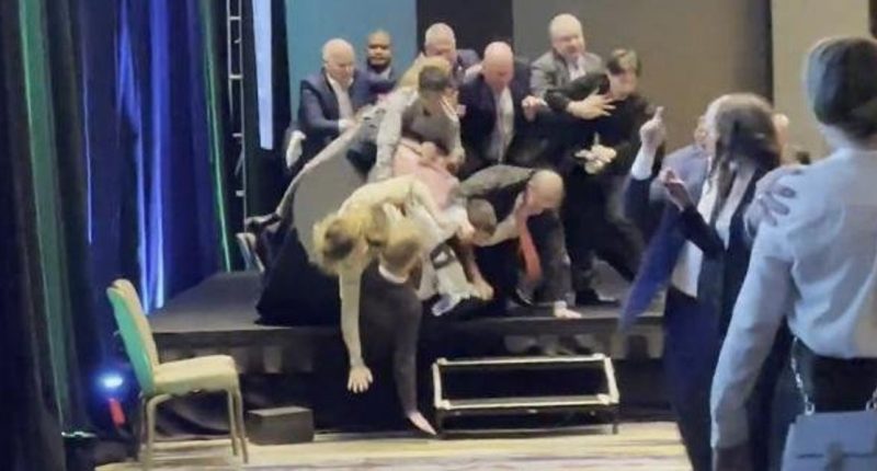 Video: Physical confrontation after climate change protesters storm stage at gala honoring Sen. Lisa Murkowski