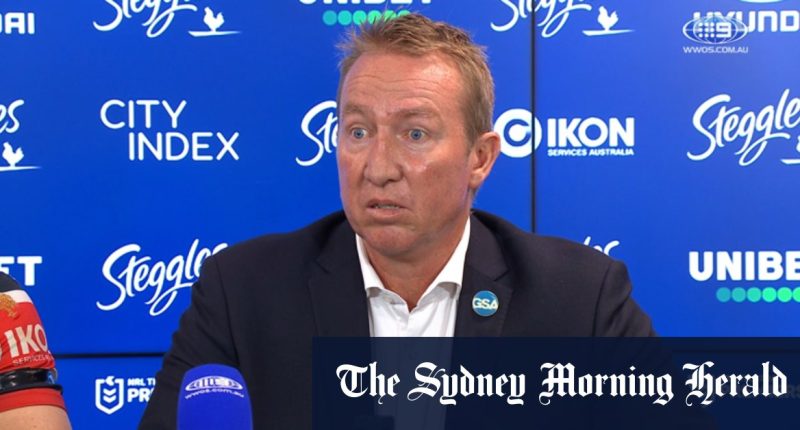 Video: Trent Robinson BLASTS refereeing decisions after loss to Storm: NRL Presser