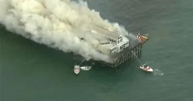 WATCH: Massive fire breaks out on historic Southern California pier