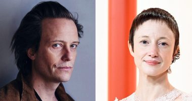 August Diehl, Andrea Riseborough as Shostakovichs in The Noise of Time
