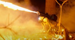 Befriend this flamethrowing robot dog … before it’s too late