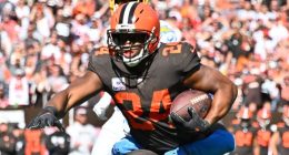 The Browns are happy with the progress Nick Chubb has made in his rehab.