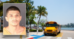 Florida man allegedly swipes school bus while drunk
