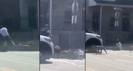 Horrifying video shows pack of dogs mauling pedestrian before cop shoots at them in Philadelphia