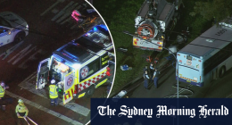 Multiple people injured in crash between bus and truck in Sydney's west