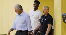 Pat Riley with Heat star Jimmy Butler