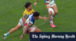 Video: Titans denied score-levelling try