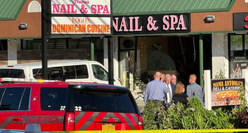 Car crashes into Long Island, New York, nail salon