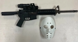 Driver wearing 'Jason' mask arrested on illegal assault rifle charge in California: PD